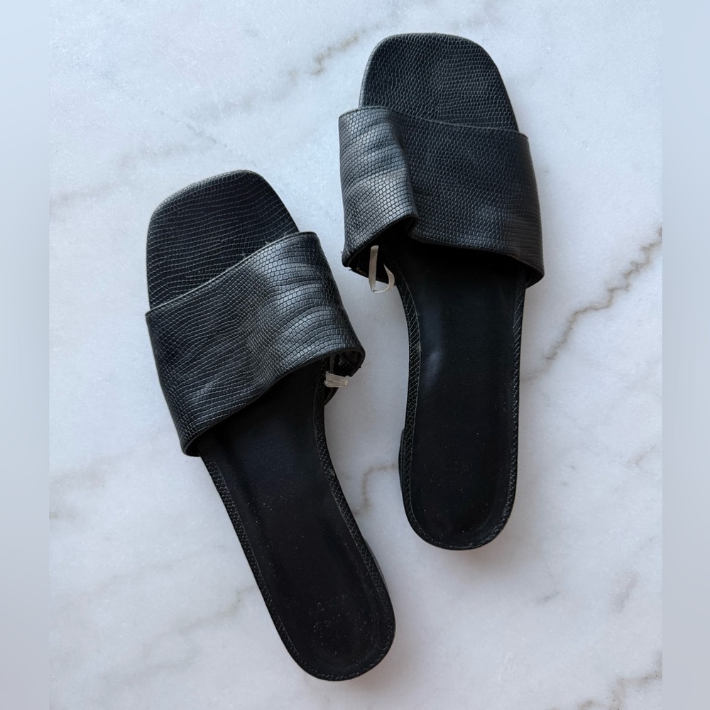 Black Slide Sandals